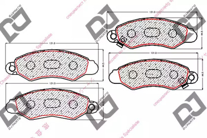 Комплект тормозных колодок DJ PARTS BP1934